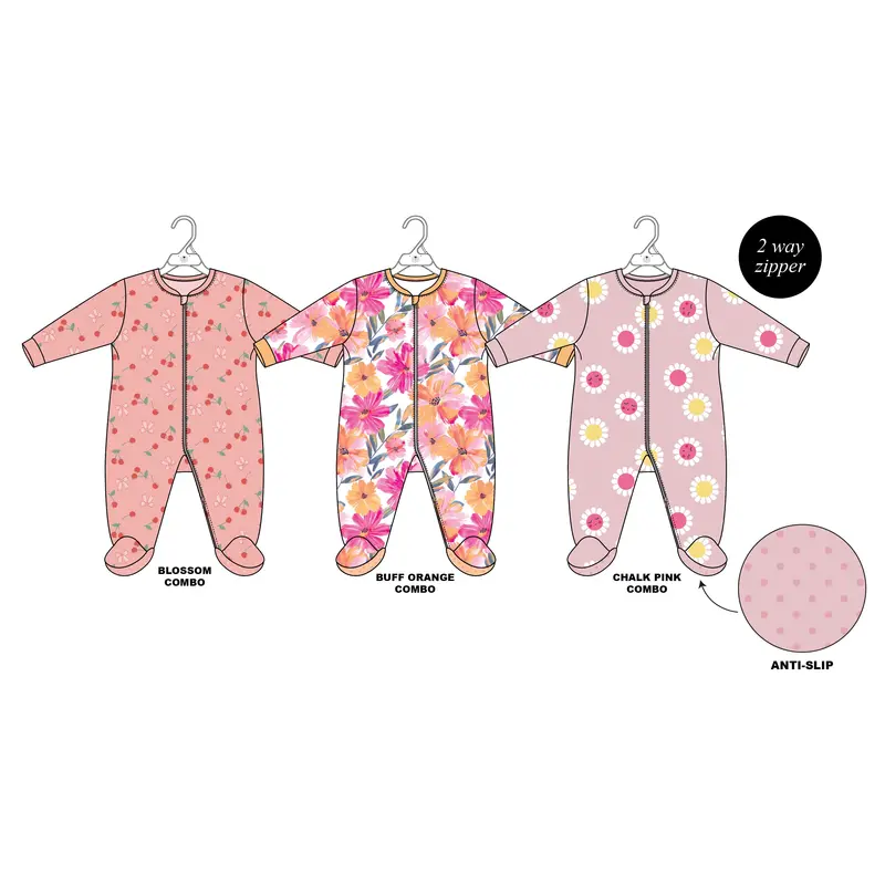 M.I.D® Blossom Print Sleepwear Set For Newborns (Nb–9 Months) 1