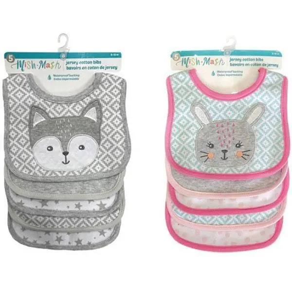 Mish Mash 5-Pack Soft Jersey Cotton Baby Bibs 1