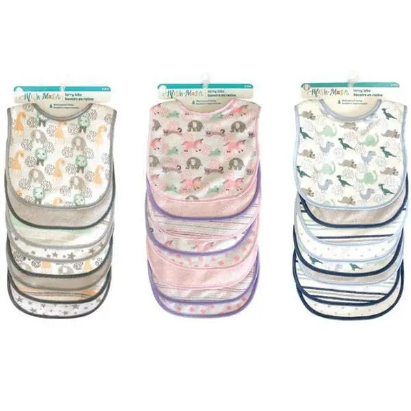 Mish Mash 8-Pack Absorbent Terry Cloth Baby Bibs 1