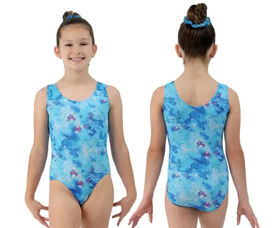 Mondor Printed Sleeveless Gymnastics Tank Leotard (Ages 4–12) 1