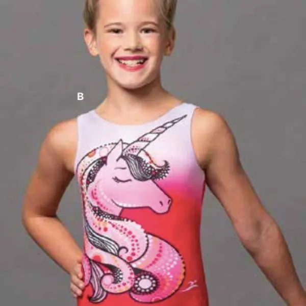 Motion Wear Inspirational Gymnastics Leotard – 'Believe' Design 1