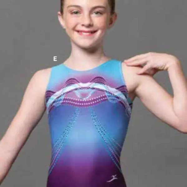 Motion Wear Premium Gymnastics Leotard – Scallop Hem Print 1