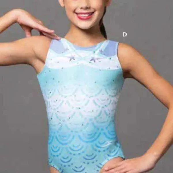 Motion Wear Sublimated Gymnastics Leotard – Starfish Pattern 1