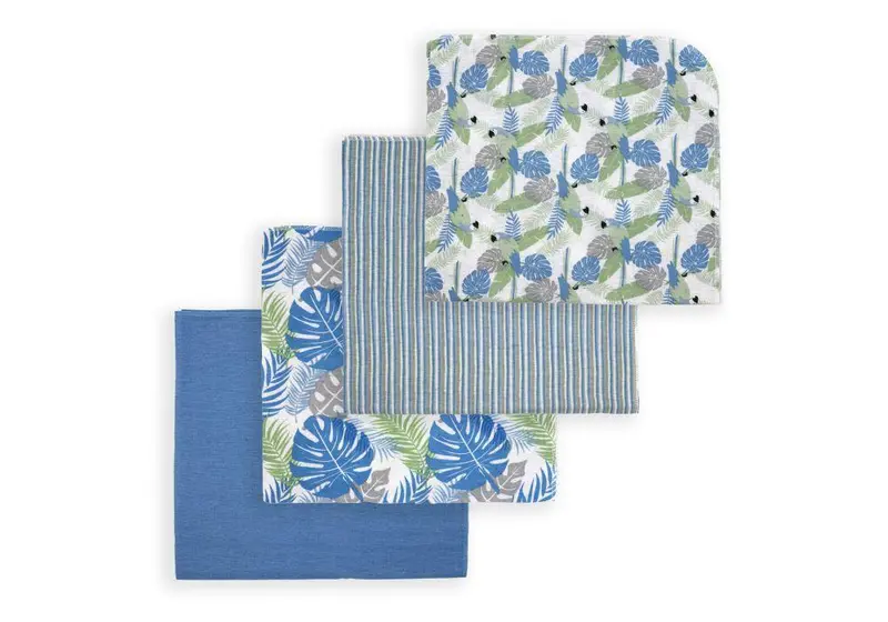 Necessities By Tendertyme Flannel Receiving Blankets – 4-Pack Classic Design 1