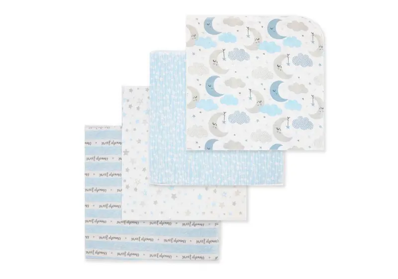 Necessities By Tendertyme Sweet Dreams Receiving Blankets – 4-Piece Set 1