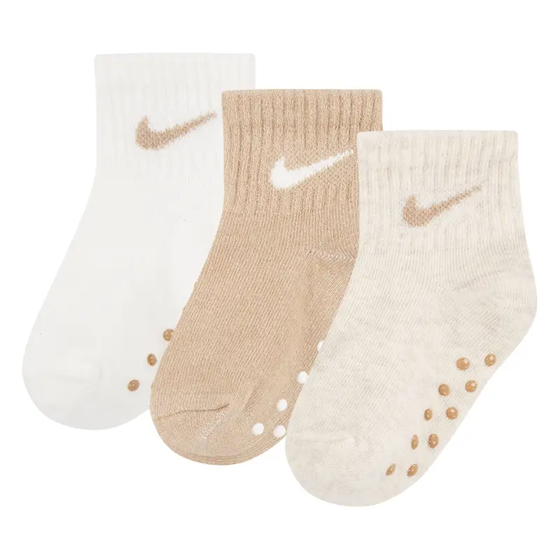 Nike Core Swoosh Non-Slip Socks – Beige, Infant Sizes 12–24 Months 1