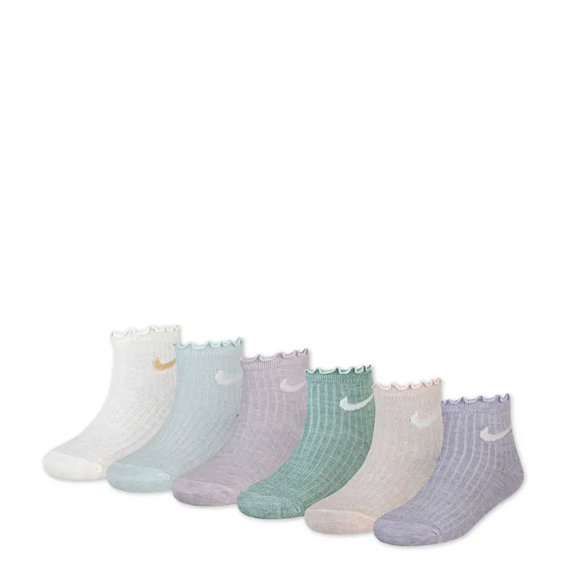 Nike Lettuce Welt Ankle Socks – Mixed-Size 6-Pack (4/5Y & 5/7Y) 1