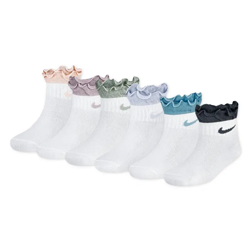 Nike Ruffle Detail Ankle Socks – 6-Pack For Infants And Toddlers (0 Months–4 Years) 1