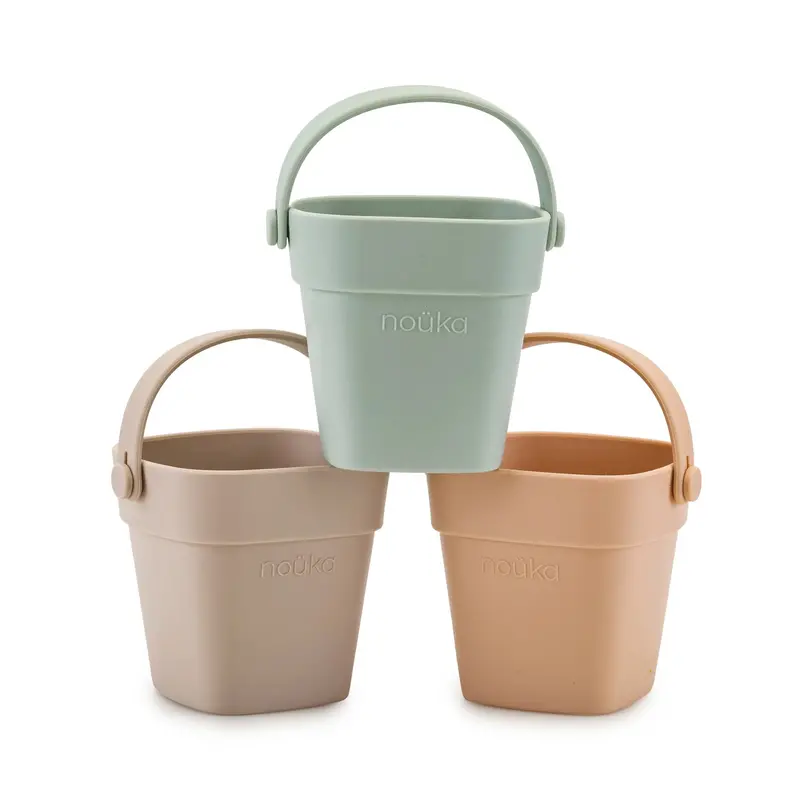 Nočka Tiny Sunset Bath Bucket Set – Eco-Friendly Toddler Bath Time Essentials 1