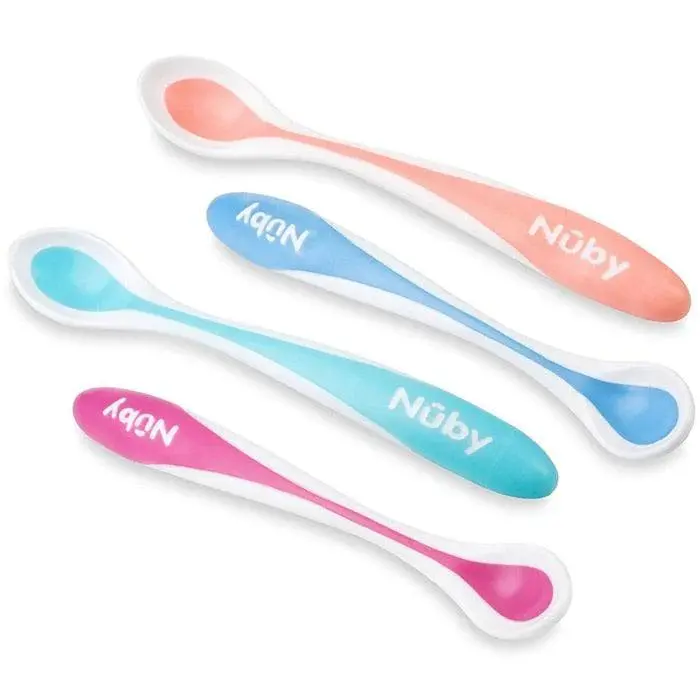 Nuby Hot-Safe First Solids Feeding Spoons – Set Of 4 1