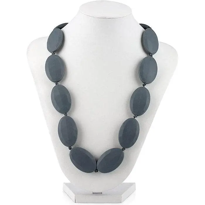 Nuby Oval Bead Teething Necklace – Ergonomic Silicone Design 1