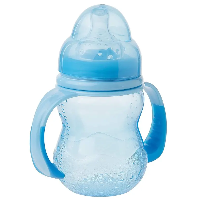 Nuby Wide-Neck 3-Stage Baby Bottle – 8 Oz Bpa-Free Feeding Bottle 1