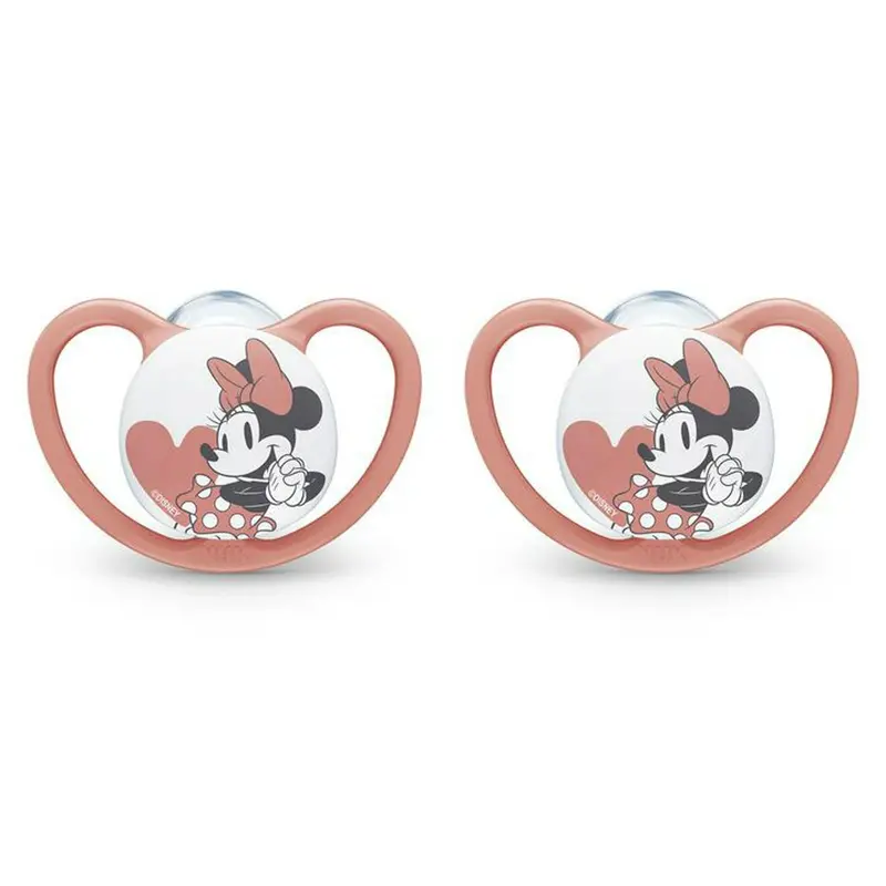 Nuk Disney Minnie Mouse Pacifiers – Orthodontic Design For Newborns (0–6 Months, 2-Pack) 1