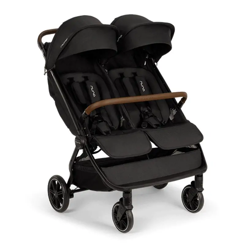 Nuna Trvl Dubl Tandem Stroller – Sleek Caviar Finish For Two Children 1