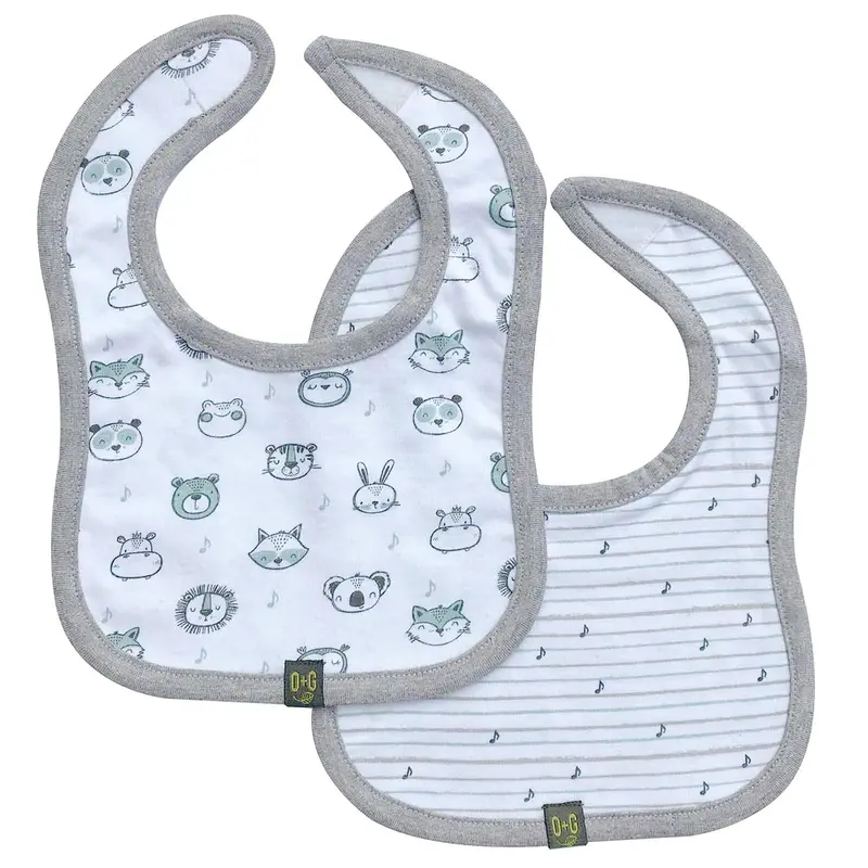 Onyx & Green Organic Baby Bib Collection – 2-Piece Set 1