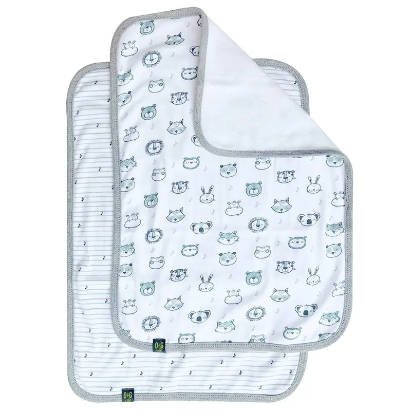 Onyx & Green Organic Burp Cloth Set – 2-Pack For Newborn Care 1