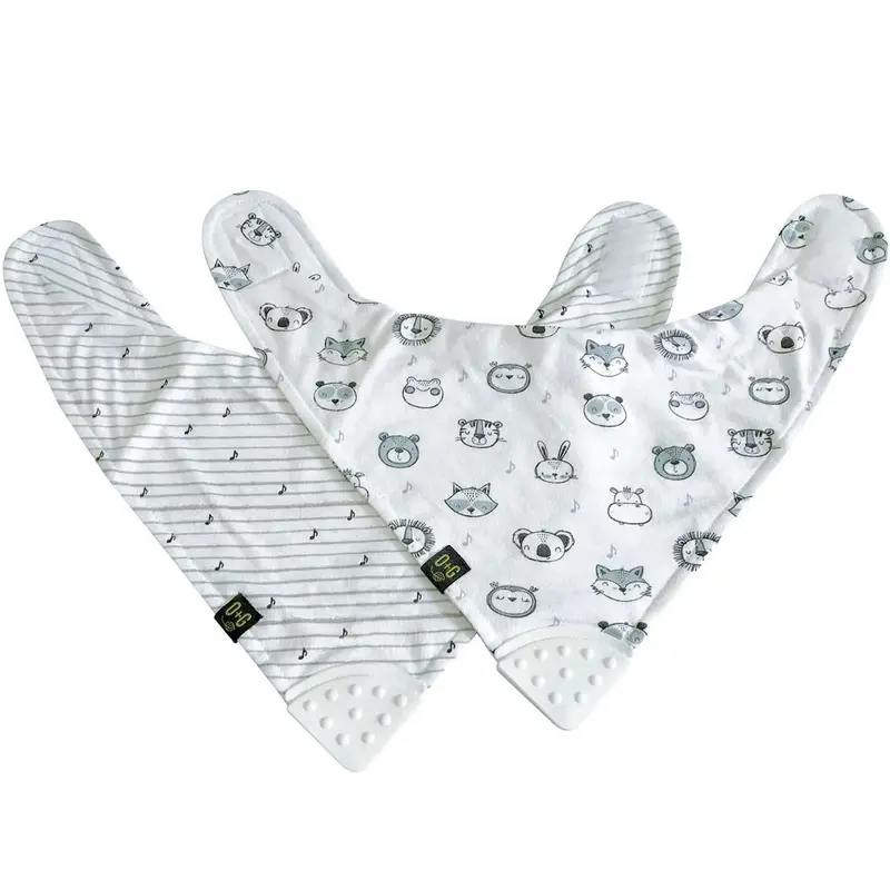 Onyx & Green Organic Teething Bib Set – 2 Absorbent Bibs 1