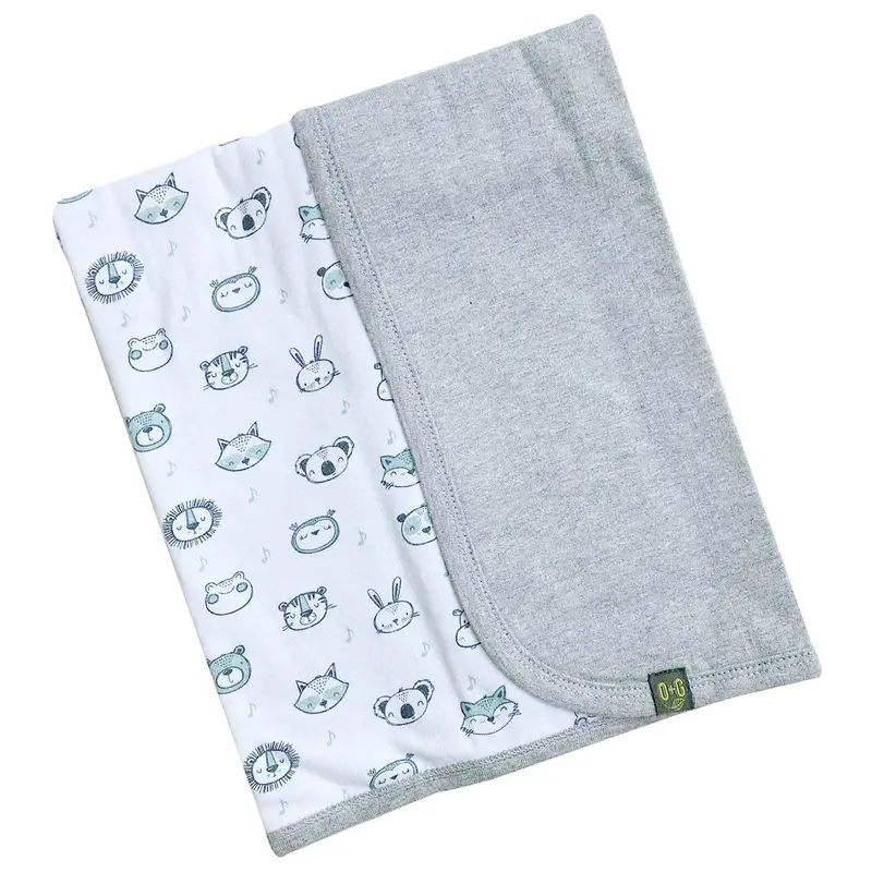 Onyx & Green Reversible Organic Baby Blanket – Lightweight & Cozy 1
