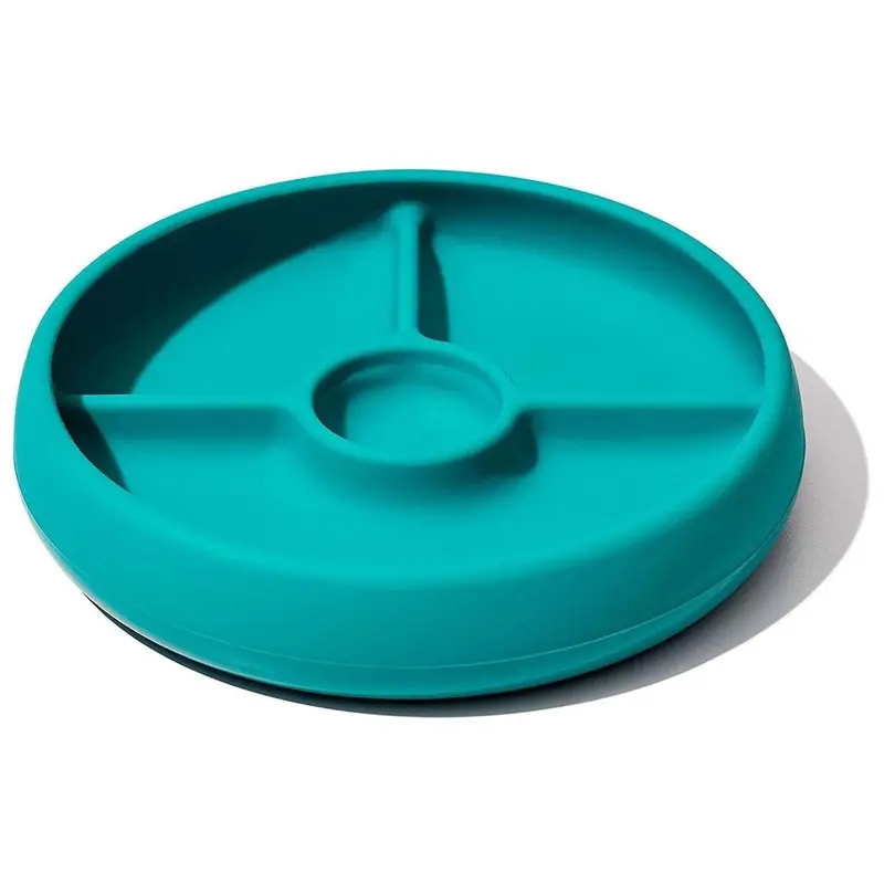 Oxo Tot Teal Divided Silicone Plate – Mess-Free Mealtime Helper 1