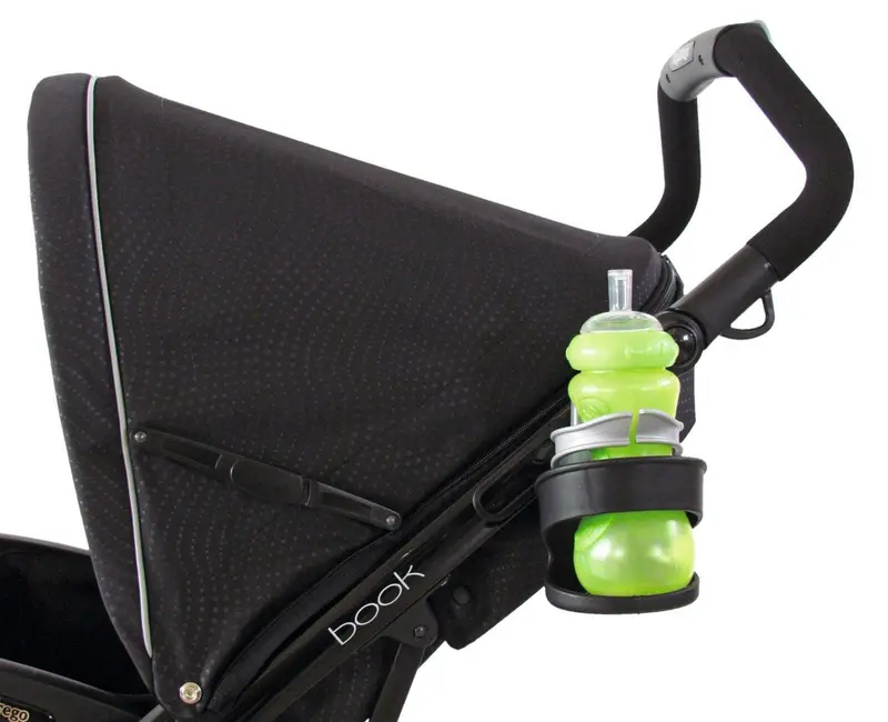 Peg Perego Adjustable Stroller Cup Holder – Sleek Black Mounting Accessory 1