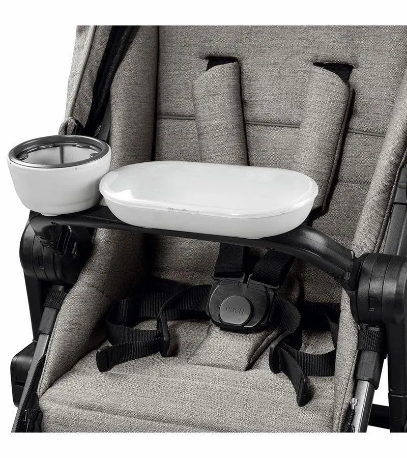 Peg Perego Front Safety Bar With Integrated Tray & Cup Holder For Ypsi Stroller – Charcoal Finish 1