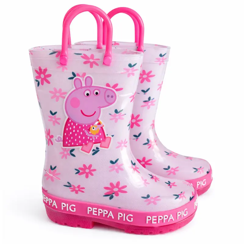 Peppa Pig Light-Up Rain Boots – Soft Light Pink Style With Illuminated Treads (6T–11T) 1