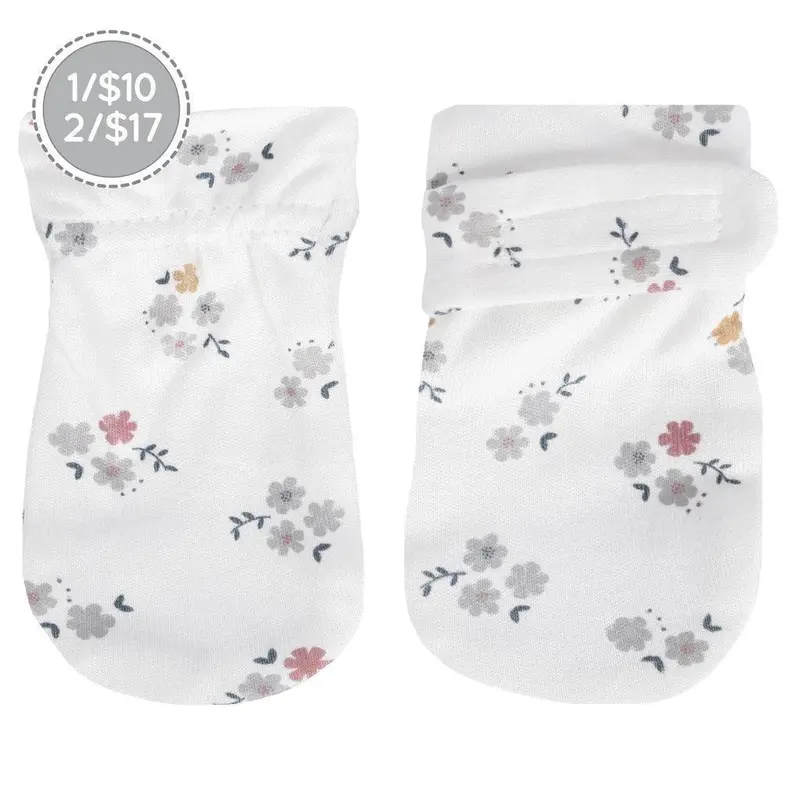 Perlimpinpin Bamboo Anti-Scratch Mittens – Breathable Baby Hand Protection 2