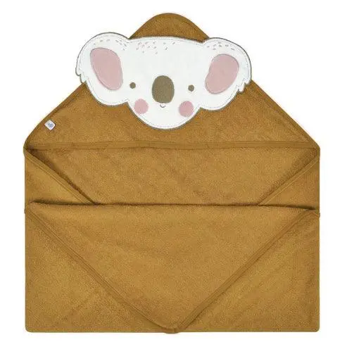Perlimpinpin Koala-Designed Hooded Baby Towel – Organic Cotton, Ultra-Absorbent 1