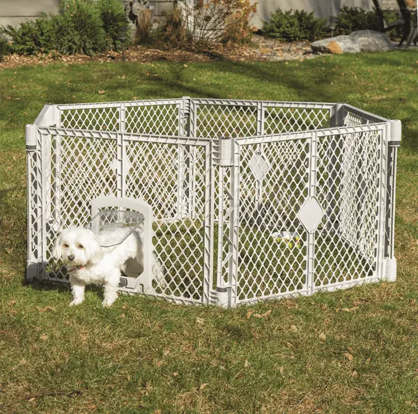 Petyard Passage Four-Panel Play Yard In Neutral Grey 1