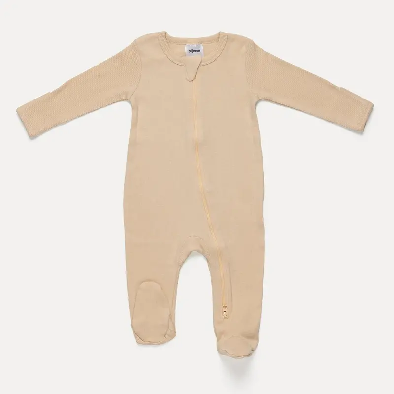 Pijeme Organic Cotton Footie Pajamas – Soft, Tag-Free Infant Sleepwear 1