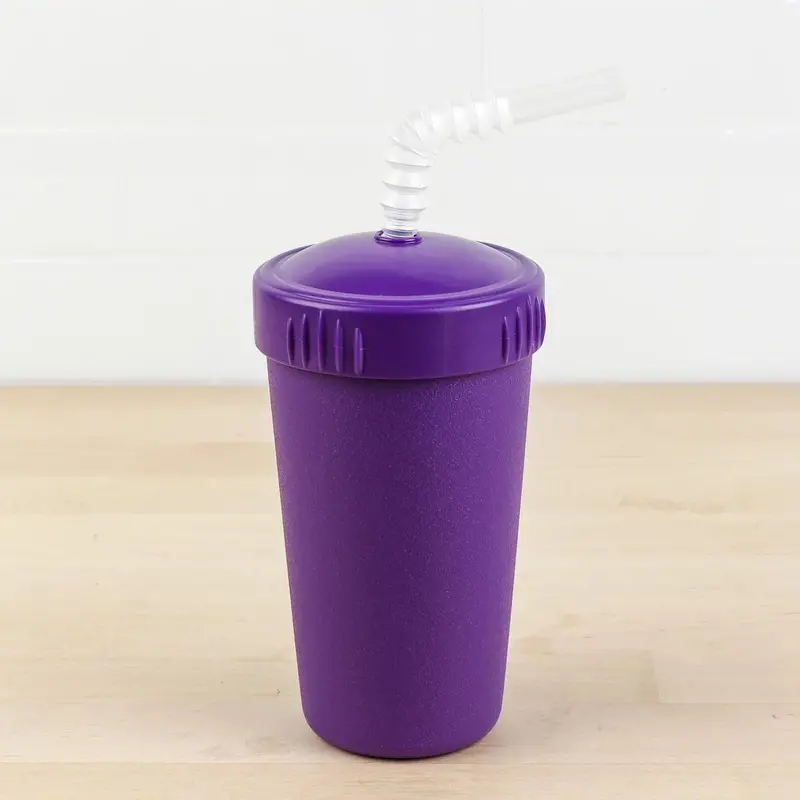 Re-Play Recycled Plastic Straw Cup – Leak-Resistant Lid & Reusable Straw 3