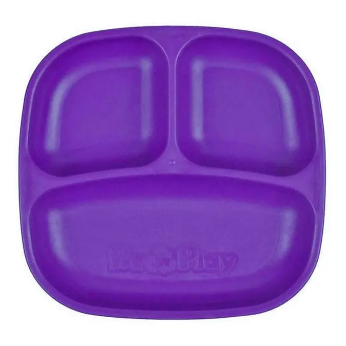 Re-Play Small Recycled Division Plate – Kid-Sized Portion-Control Dish For Toddlers 1