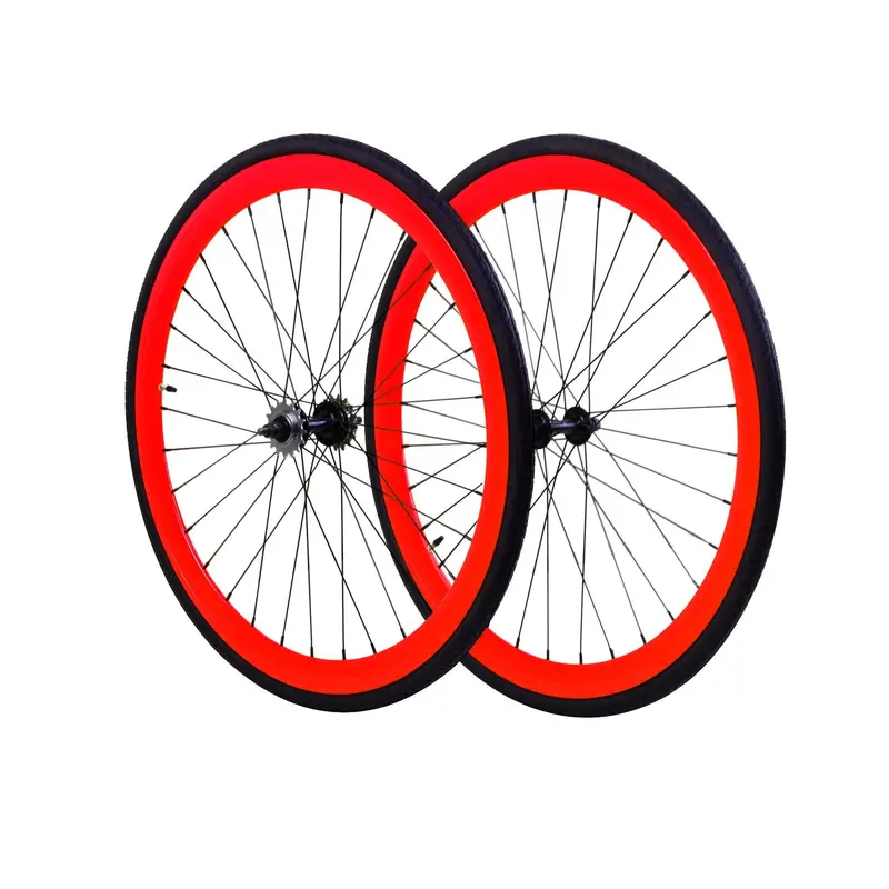 Red 700C Road Wheelset 1