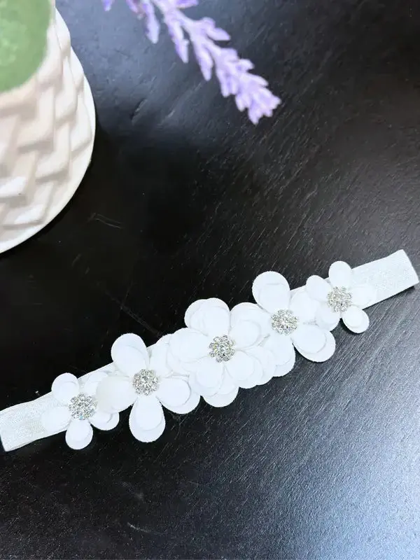 Rhinestone-Embellished Floral Headband For Baby Girls By Teter Warm® – Sparkling Detail, Style Ah42 1