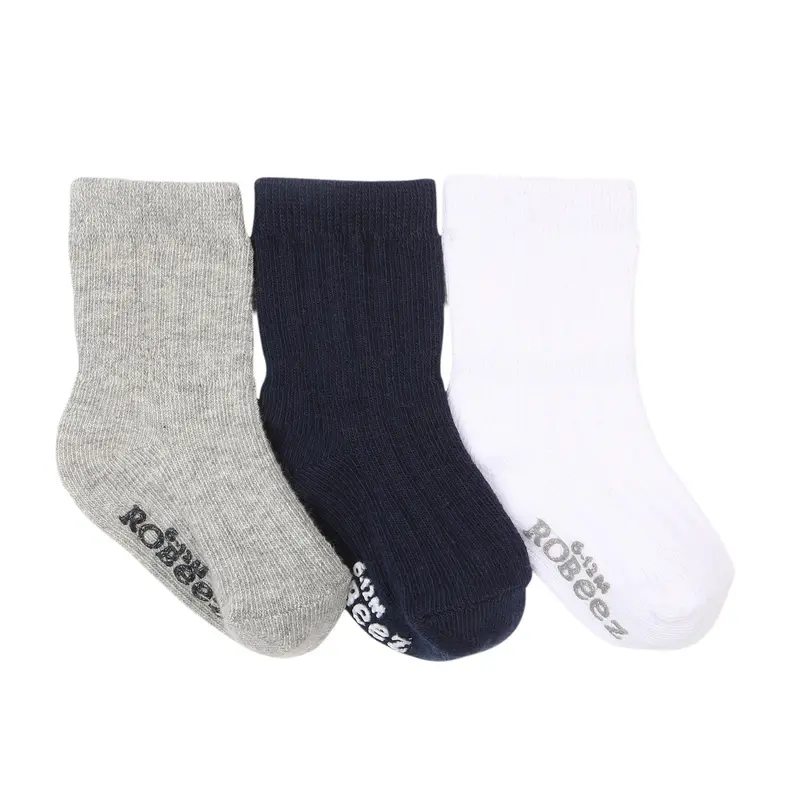 Robeez Boys’ Basic Sock Pack – 3-Pair Soft Everyday Infant & Toddler Socks 1
