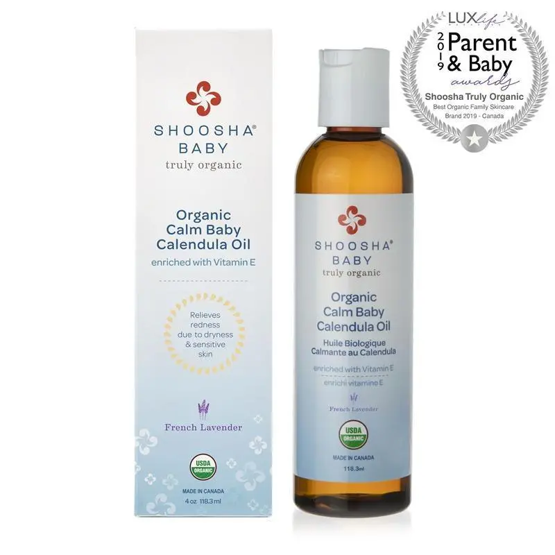 Shoosha Calm Baby Calendula & Lavender-Vanilla Soothing Oil 1