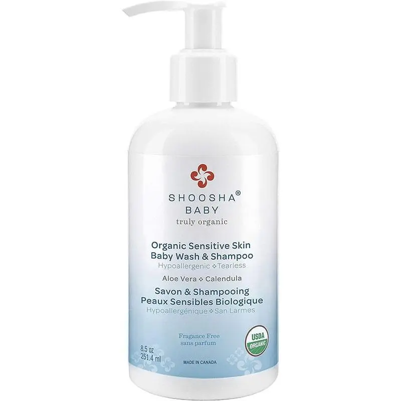 Shoosha Fragrance-Free Organic Baby Wash & Shampoo For Sensitive Skin 1
