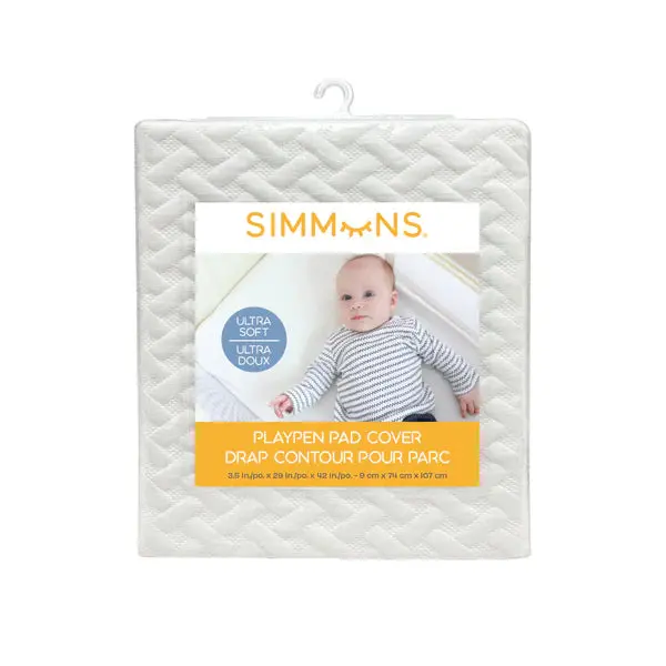 Simmons Playard Fitted Sheet – Snug, Safe Liner For Portable Cribs & Bassinets 1