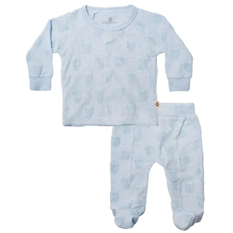 Snugabye Two-Piece Velour Baby Dream Sleeper Set 1
