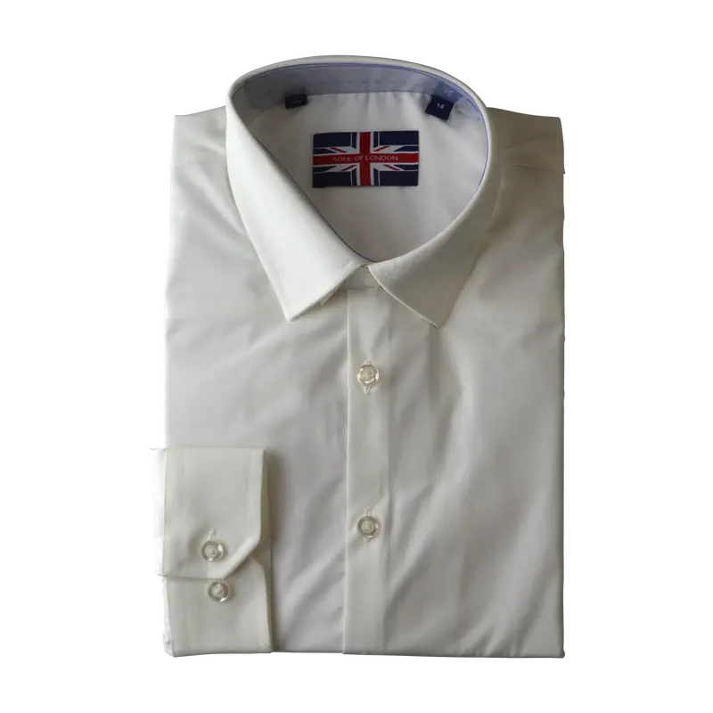 Soul Of London Men'S Slim-Fit Stretch Long-Sleeve Dress Shirt 1