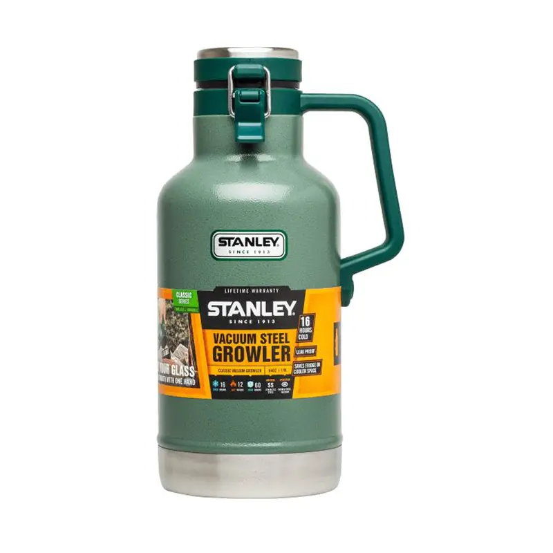 Stanley Classic Growler – 64 Oz (1.9L) Vacuum-Sealed Green Beverage Container 1