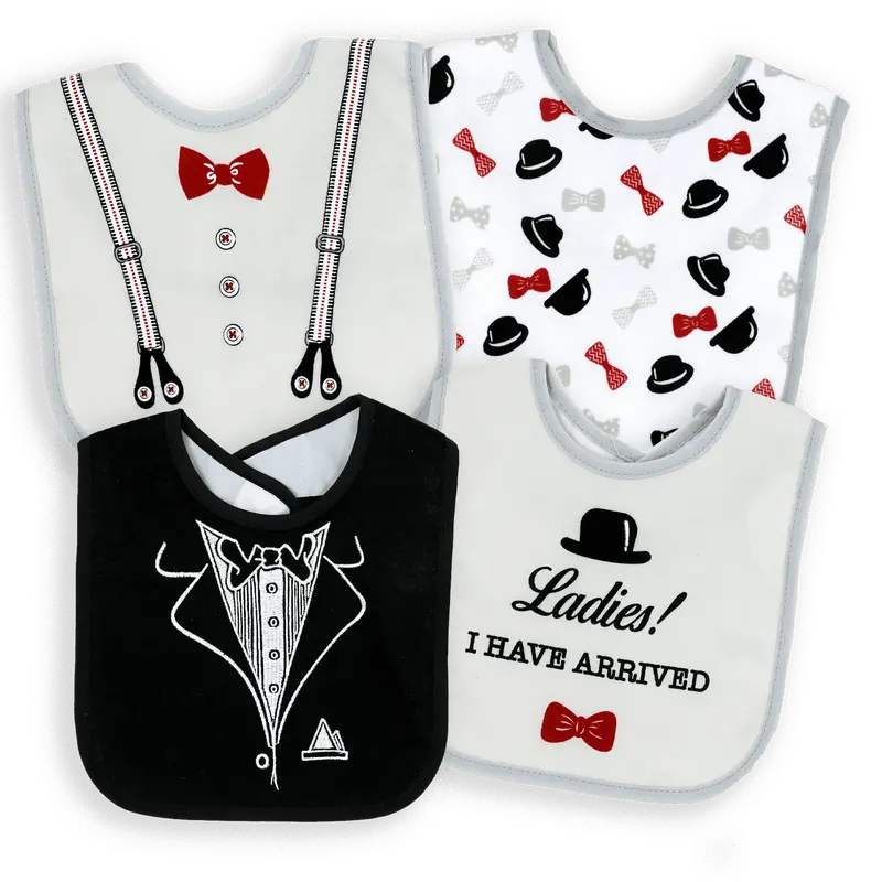 Tendertyme 4-Pack Interlock Bibs With Peva Backing 1