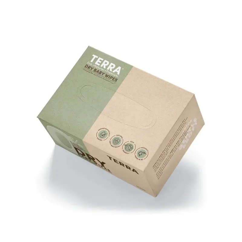 Terra Baby Dry Wipes – Gentle, Unscented Disposable Wipes (48 Count) 1