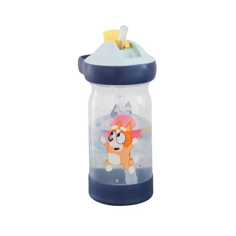The First Years Bluey Sip & See Floating Charm Water Bottle – 12 Oz 1