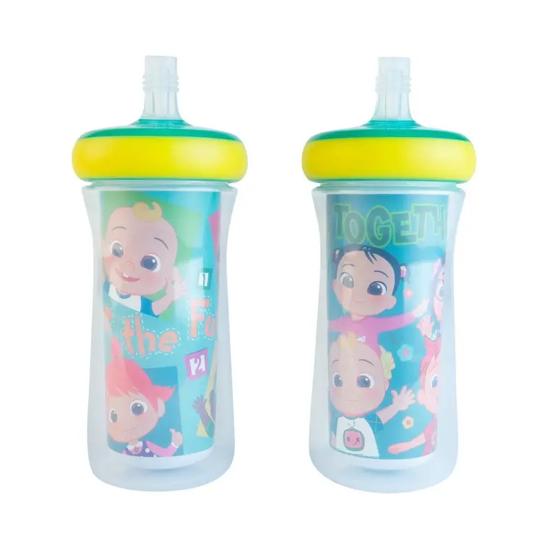 The First Years Cocomelon Insulated Straw Cups – 9 Oz, 2-Pack 1