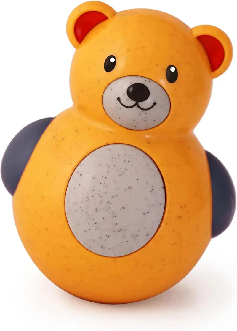 Tolo Bio Roly Poly Teddy Bear – Sustainable Wobble Toy With Gentle Motion & Textured Surface 1