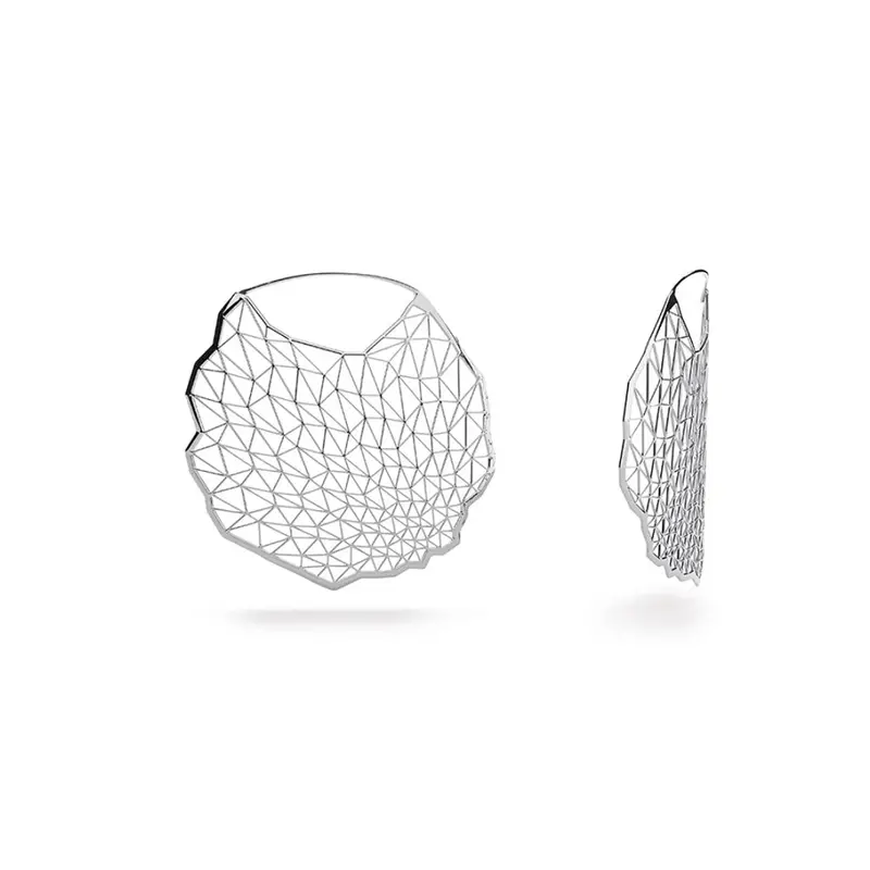 Topia Vision Small Platinum Hoop Earrings 1