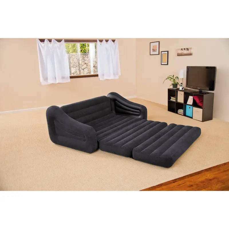 Two-Person Inflatable Sofa Bed – Convertible Pull-Out Guest Lounger 1