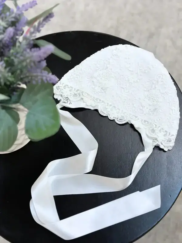 Ultra-Soft Floral Lace Baby Bonnet By Teter Warm® – Gentle Newborn Accessory, Style Ab16 1