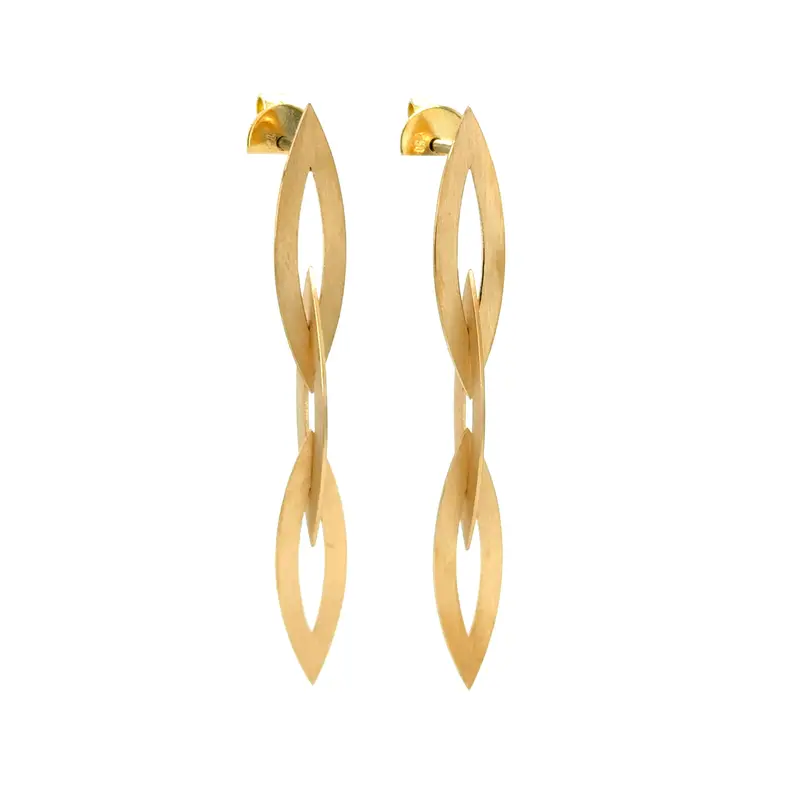 Venice Dangle Earrings In 18K Yellow Gold 1